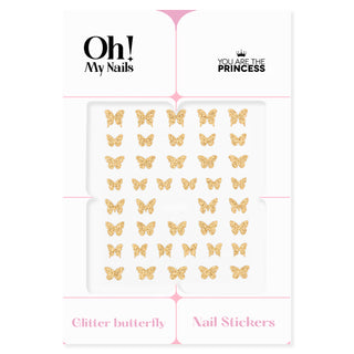 Oh My Nails Stickers Glitter Butterfly