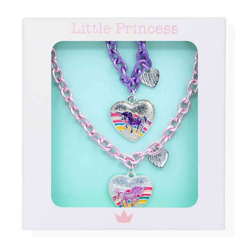 Little Princess Set 2 Collares BFF Metalizados Unicornio