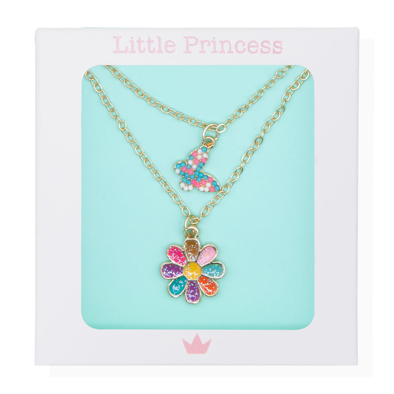 Little Princess Collar Doble Butterfly Dorado