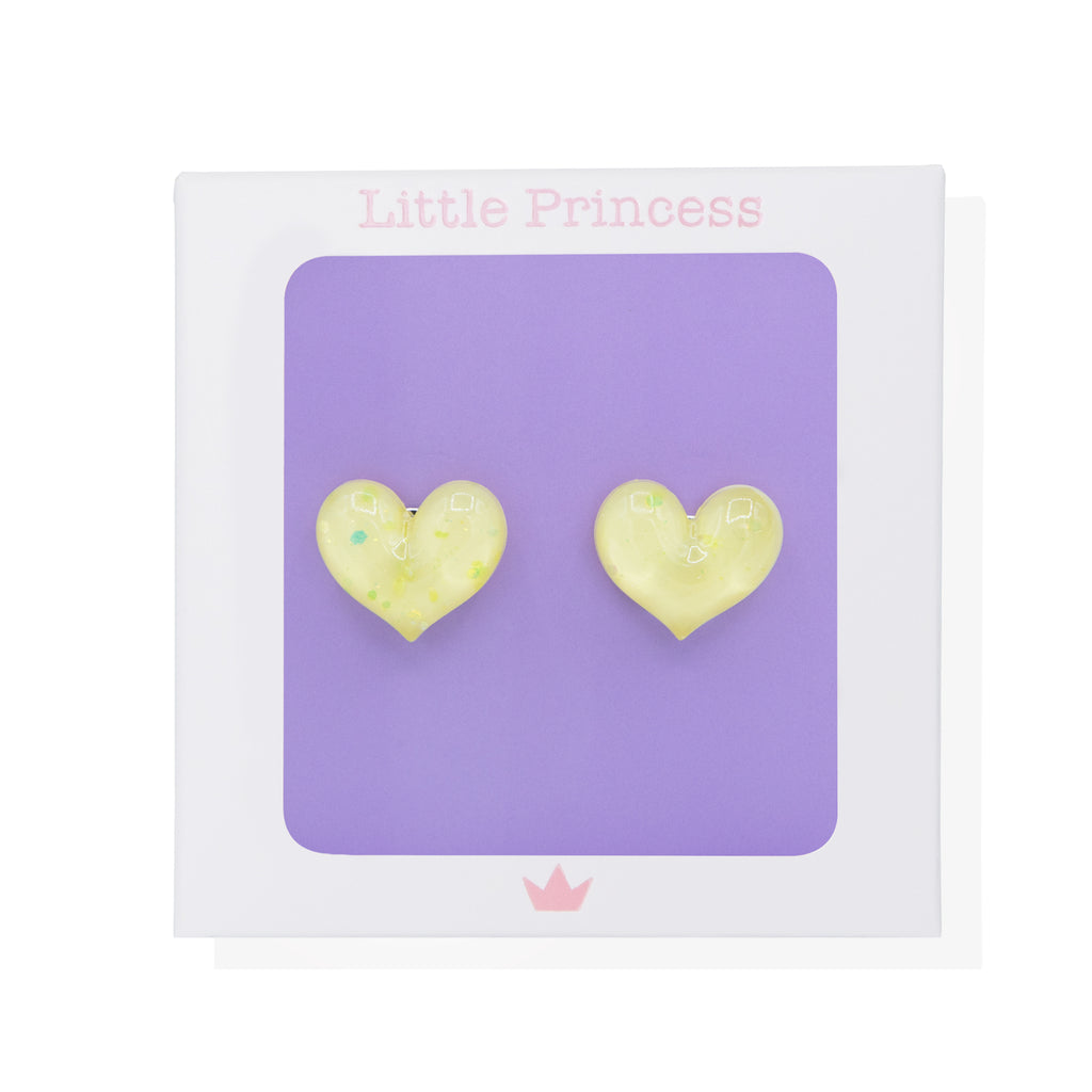 Little Princess Pendientes Pinza Corazón