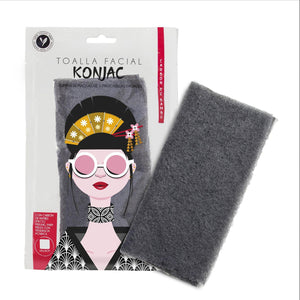 Toalla Facial Konjac Carbón de Bambú