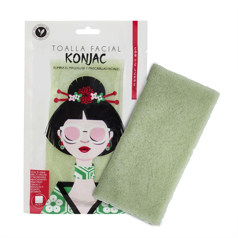 Toalla Facial Konjac Té Verde