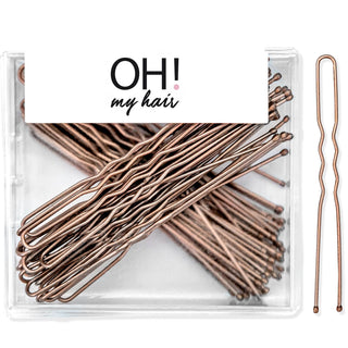 Oh My Hair Caja de 50 Horquillas de Moño Pelo Rubio