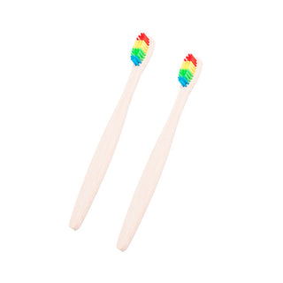 Set Cepillo de Dientes Arcoíris Bambú